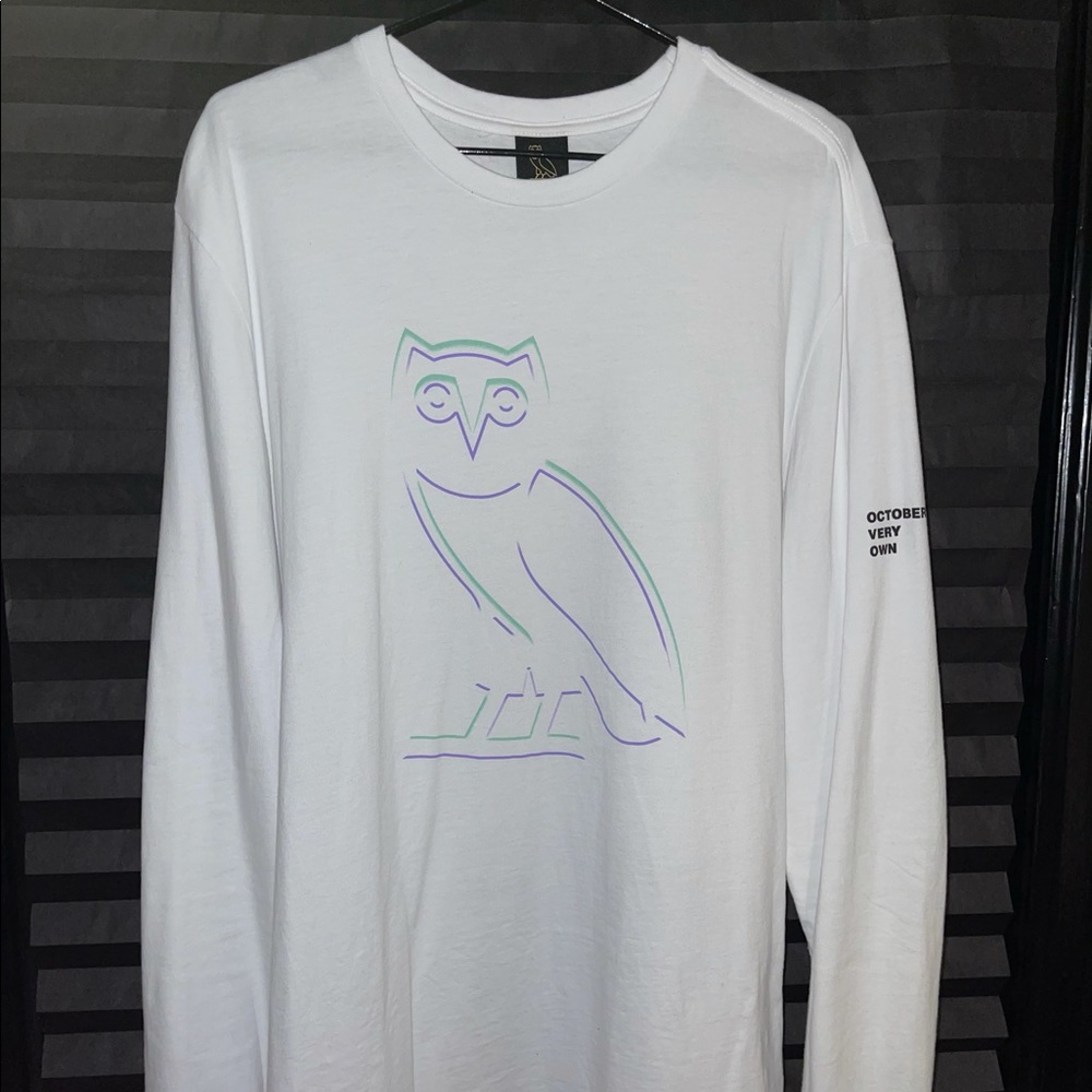 Drake OVO Large Owl Purple/Green L/S Size XL